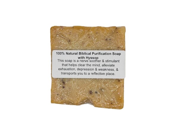 100% Natural Biblical Purification Soap with Hyssop // Free Exfoliating Soap Bag