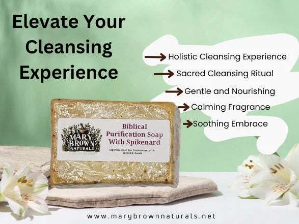 Limited Edition 100% Natural Biblical Purification Soap w/Ground Myrrh, Frankincense, Cassia, Spikenard // Free Exfoliating Soap Bag