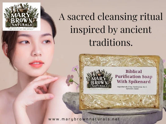 Limited Edition 100% Natural Biblical Purification Soap w/Ground Myrrh, Frankincense, Cassia, Spikenard // Free Exfoliating Soap Bag