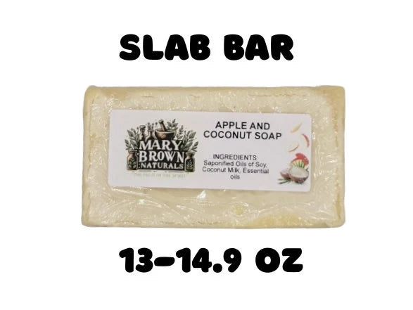 100% Natural Apple and Coconut Milk Soap // With Free Exfoliating Soap Bag